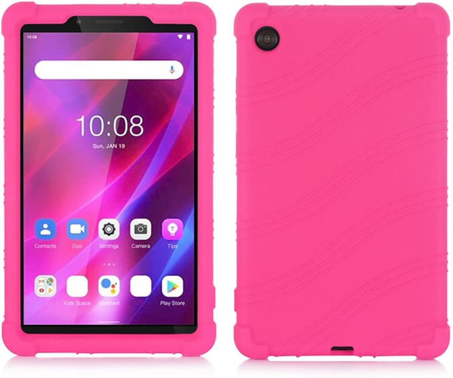 Case for Lenovo Tab M7/M7 2nd/M7 3rd Gen 7 inch TB-7306 TB-7305F/X/i 2019 2021 Tablet Soft Silicone Shockproof Rubber Shell Protective Cover (Pink)