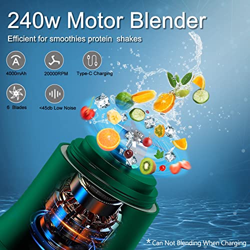 Portable-Blender-Personal-Size-Blender-for-Shakes-and-Smoothies-with-6-Blades-Mini-Blender-20-Oz-for-KitchenHomeTravelGreen