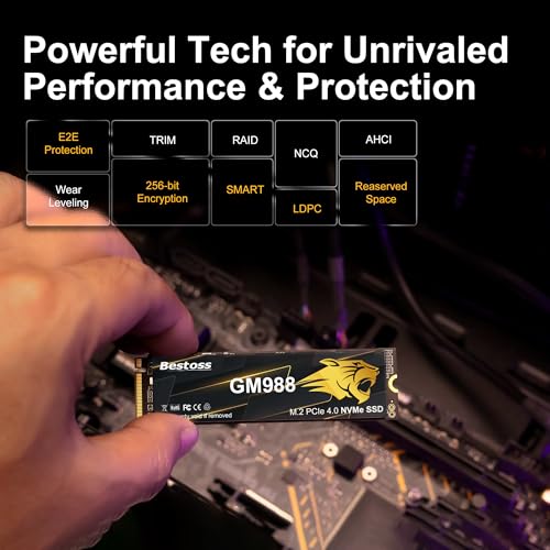 M.2 2280 NVMe SSD 2TB PCIe Gen 4, Up to 7350MB/s, SLC Cache & HMB, PS5/PC/Laptop Upgrade, Tailored for Gamers, Video Editors, High-End Creators, and AI Developers Demanding Blazing-Fast Speed GM988 - Image 6