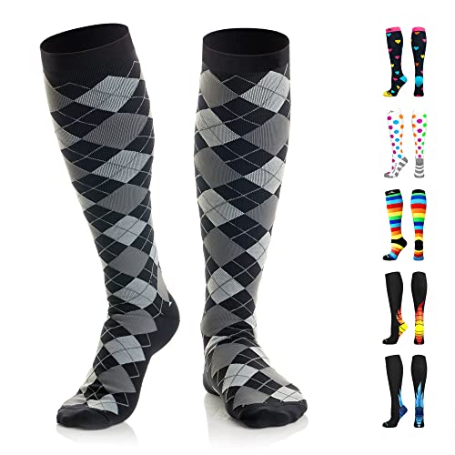 NEWZILL Compression Socks (20-30mmHg) for Men & Women – BEST Stockings for Running, Medical, Athletic, Edema, Diabetic, Varicose Veins, Travel, Pregnancy, Shin Splints.