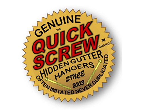 Quick Screw 5" 100 Pack Premium Hidden Rain Gutter Bracket Hook Hangers with Screw Clip Style