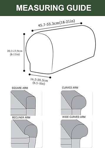 Miniatura 6 de vctops Fundas impermeables para reposabrazos de piel sintética sintética, estilo vintage, elásticas para sillas, sofá, sillón, fundas para sofá