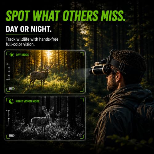 Binoculares visión nocturna 4K 8X con soporte 512GB miniatura 2