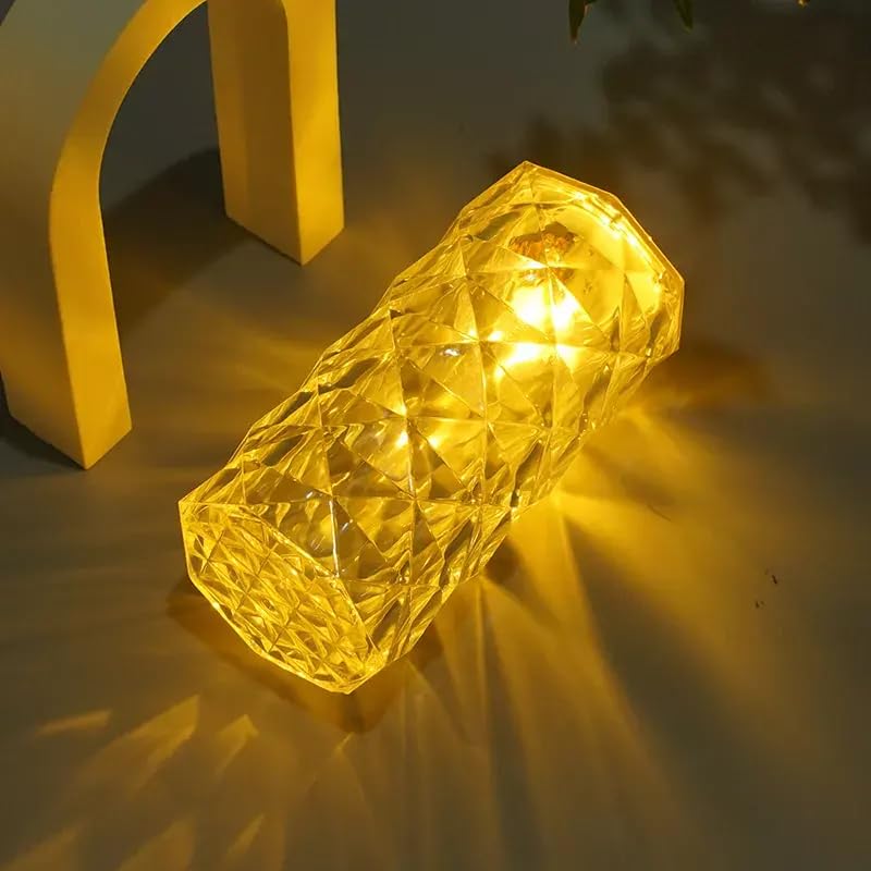 Image of One94store 3 Pcs Set Diamond Flameless and Smokeless Decorative Candles Transparent Acrylic Led Tea Light Candle for Christmas, Festival,Candles (3 Pieces, 5 cm.7cm,9 cm) Combo Set Warm White