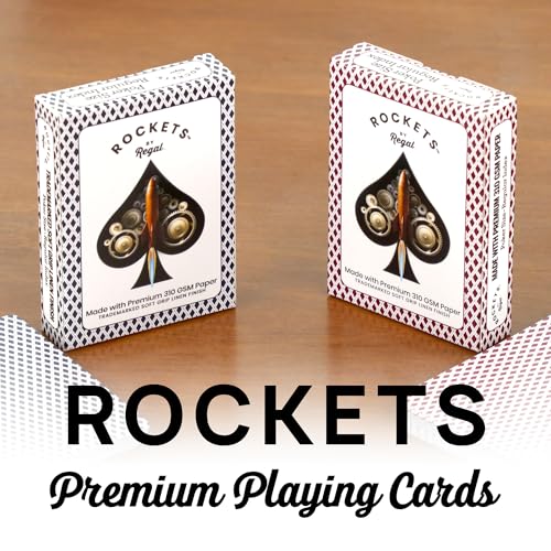 Regal Games Rockets – Bulk-Spielkarten-Set für Erwachsene & Profis – 48 Standard-Decks, Pokerkarten für Blackjack, Euchre, Canasta – Poker-Größe, Casino-Qualität, Reise- & Spieleabendkarten – Bild 3