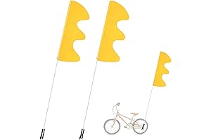 Catrike Recumbent Trike Accessories: 2-Pack Yellow Bike Flag with Pole