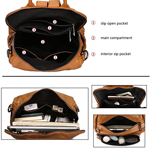 Image of Uromee Travel Backpack Purse Women Vegan Leather Tassel Shoulder Bag