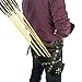 longbowmaker Archery Manchu Quiver Horse Quiver Black Cow Leather Archery Arrows Hip Quiver Field Quiver with Waist Belt(Right Hand take Arrows)