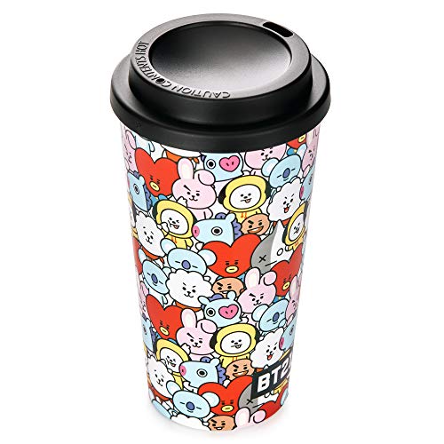 Paladone PP6245BT Viaje BT21 | Taza térmica Reutilizable | Mantiene Las Bebidas Calientes, derrames y Fugas, 450… - Imagen 7