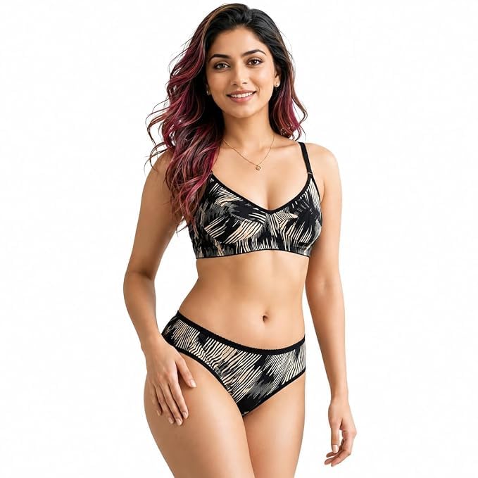 Image of Love Maker Bra Panty Set for Women | Beautiful Lingerie Set for Women for Honeymoon | Net Lace Lingerie Set | Panty Bra for Daily use | Sexy Look for Special Days Lingerie Sets.