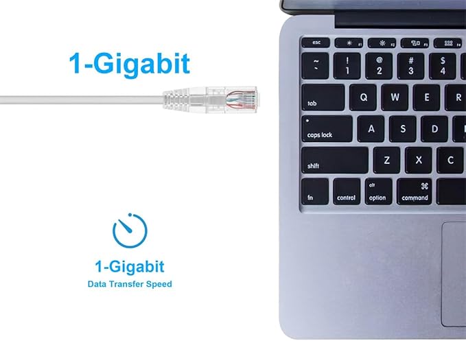 Monoprice Cable de Red Cat6 UTP 30 Pies Blanco - Serie SlimRun miniatura 5