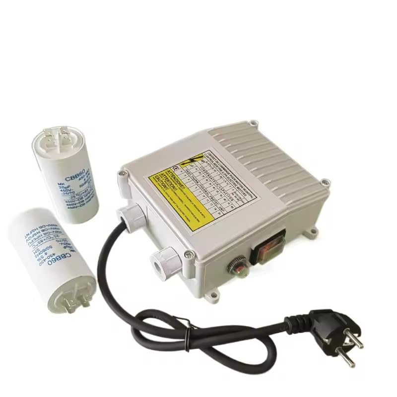 Brunnenpumpe Schaltbox Tiefbrunnenpumpe motorschutzschalterbox elektrische Anschlussbox Schaltkasten Control Box 370-2200 Watt (750W, 30uf,- 6A)