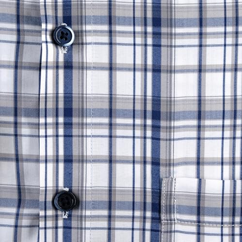 Image of 7-DAYS Men's Premium Checks Formal Shirt - Cotton Rich, Regular Fit, Full Sleeve, with Pocket, Wrinkle Resistant - Stylish Office & Everyday Wear.