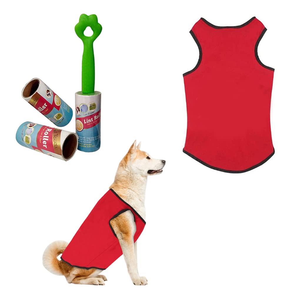 Western Era Dog T-Shirt with Lint Roller| Comfortable & Breathable Dog Clothing & Lint Roller Set for Dog Hair Removal, Clothes (Red) (XSmall - 12inch) (B0B5KQMH68) Amazon Price History, Amazon Price Tracker