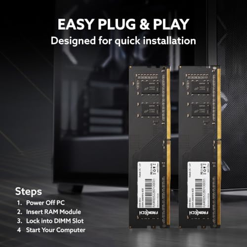Image of Frontech 8GB DDR4 2666MHz Desktop RAM, High-Speed UDIMM Computer Memory Module for PC, 1.2V Plug & Play, 3 Years Warranty (RAM-0052)