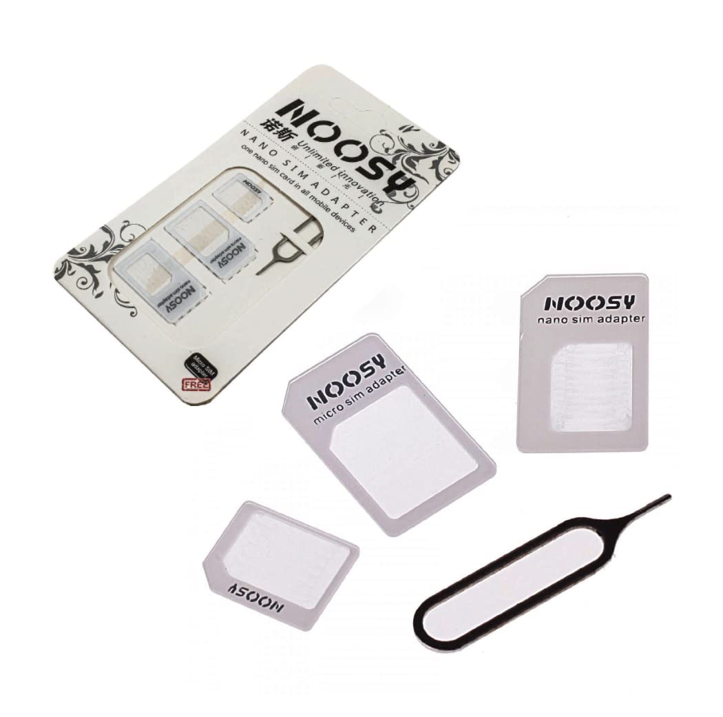PERUSI SIM Card Adapter Kit 4 in 1 Pack Nano Micro & Standard Sim Card Adapter for All Mobile Phone (1)