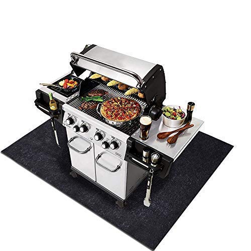 Under the Grill Mat for Gas,Electric Grill,Absorbent Grill Under Floor Mat,Protect Decks and Patios from Grease Splatter(Grill Mat 36inches x 48inches)