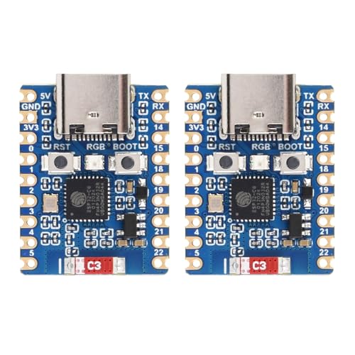 Waveshare ESP32-C6-Zero(2 PCS), ESP32-C6 Mini Development Board, Based on ESP32-C6FH4, Dual...
