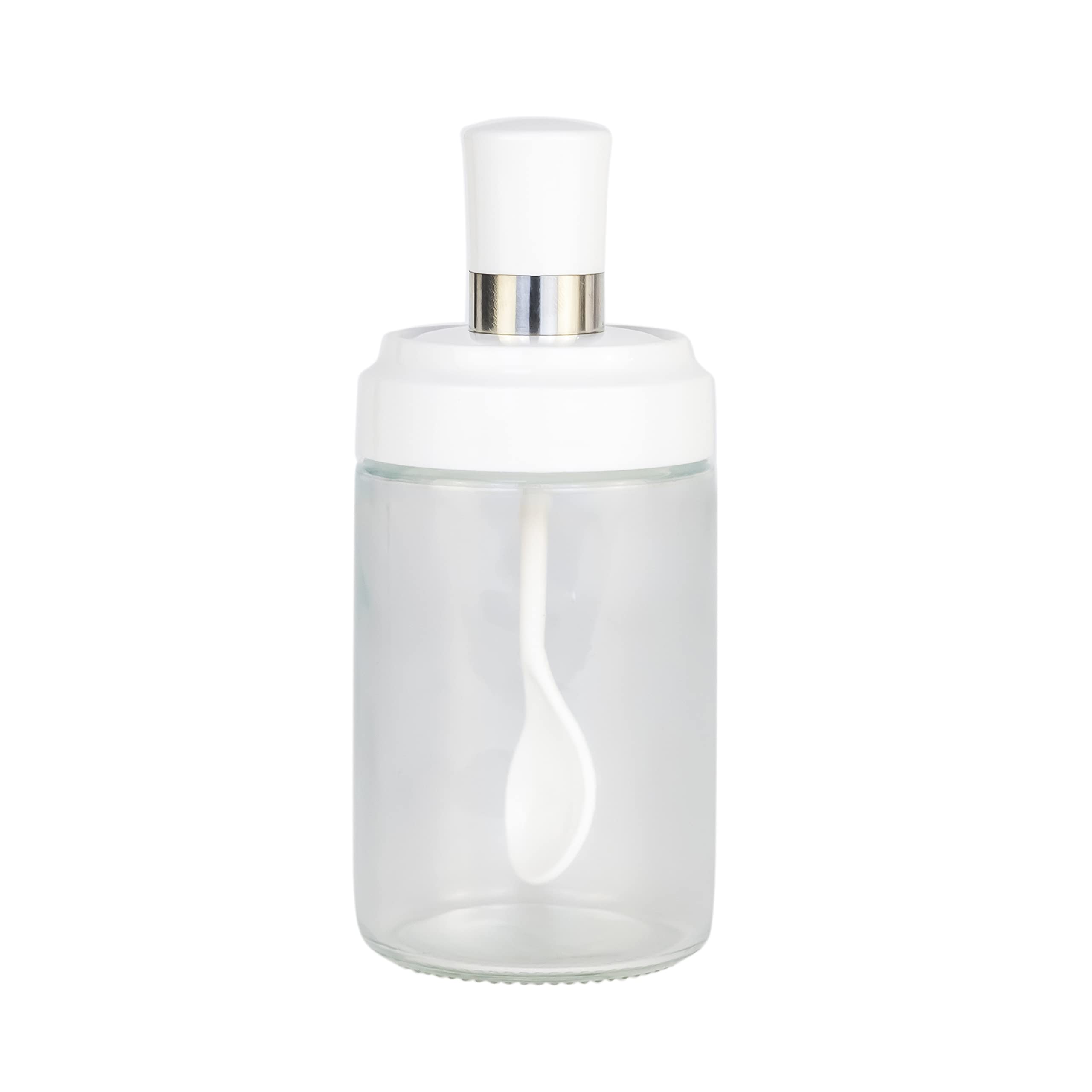 Cuisine Art Spice Jar With Spoon 240Ml, Clear-White
