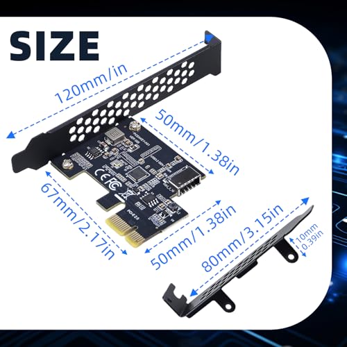 Tarjeta PCIe a USB 3.2 Gen1 Tipo E con velocidad de 5 Gbps y conector A-Key Flylin 2