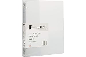 JAM PAPER Small Ring Binder, 0.75 Inch, Clear, 3-Ring