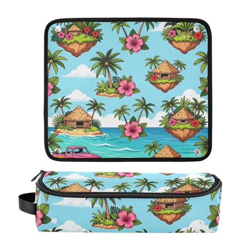 Bolsa de viaje para herramientas de cabello con tapete resistente al calor y organizador portátil para planchas y accesorios de peinado miniatura 3