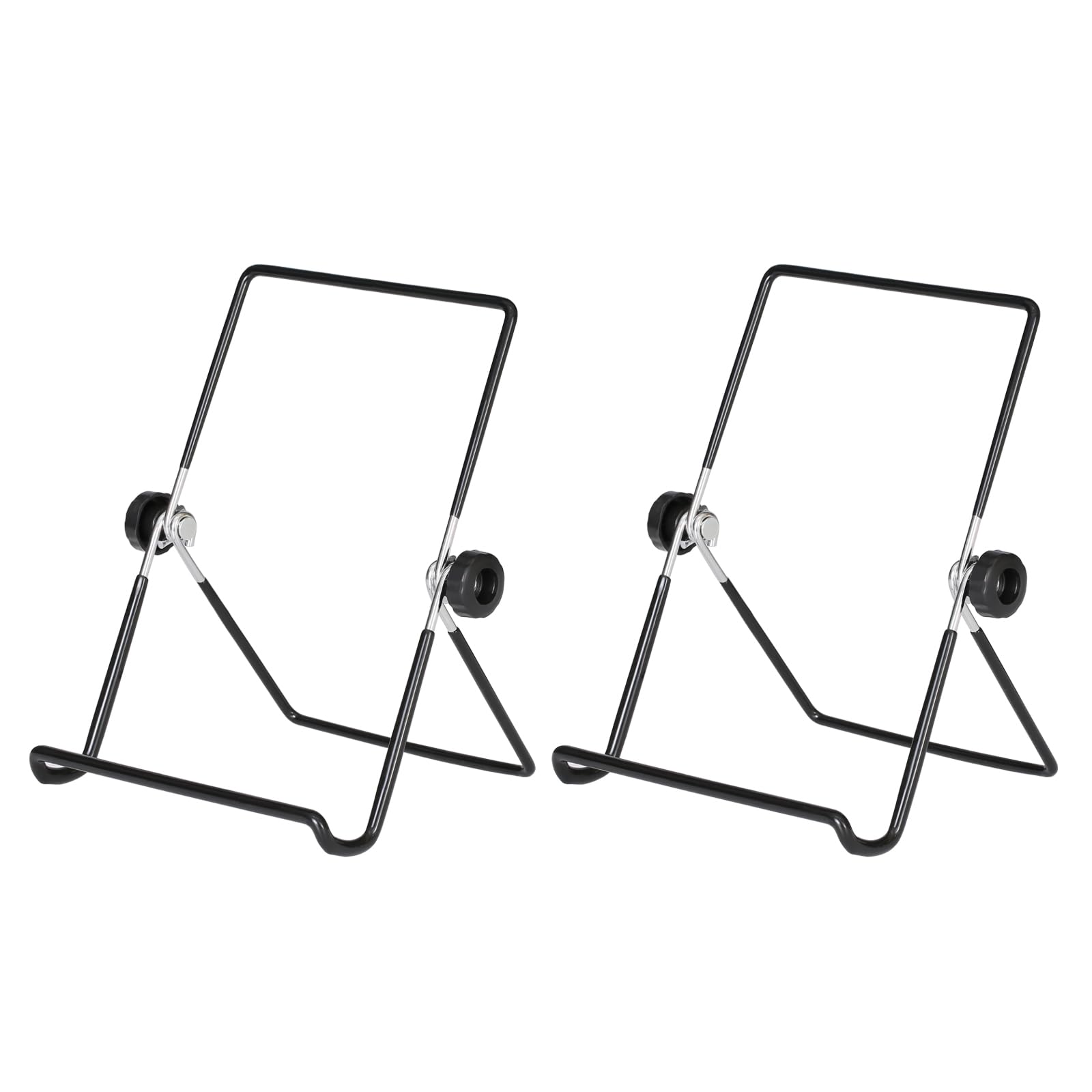 Artliving (2 Pack) Adjustable Iron Display Stand Easel Foldable Tablet Stand Holder,Displays Picure Frames,Photo,Cookbooks,iPad,Art Collection,Black