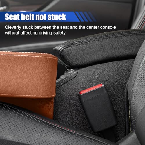 KITUREK Car Cup Holder, PU Leather Cover Auto Front Seat Organizer, Brown by KITUREK - Used condition - Image 6