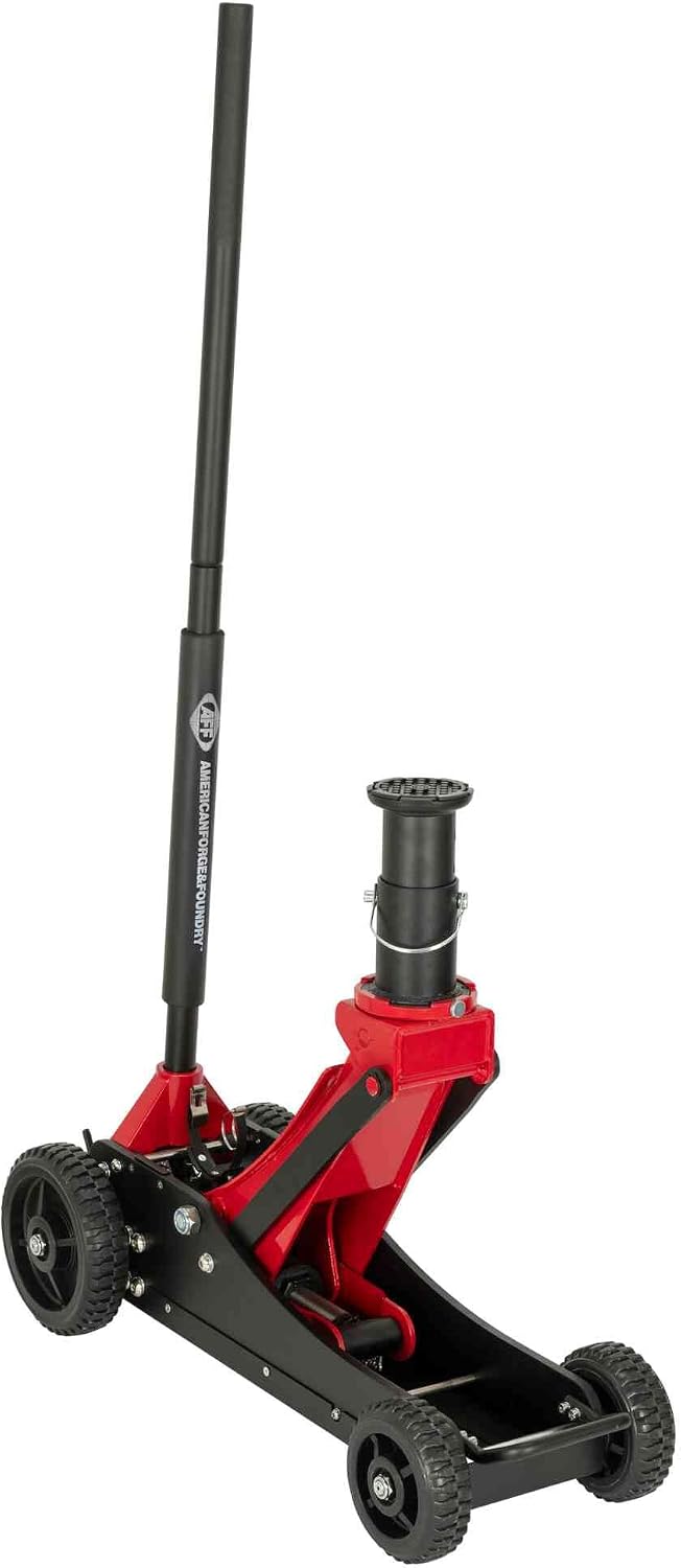 AFF 3 Ton High Lift Off Road Jack - Hybrid Steel & Aluminum Frame Car Jack with Composite Off Road Wheels for Rough Terrain - for Heavy Duty, Full/Mid-Size Trucks, Jeeps & ATV/UTVs