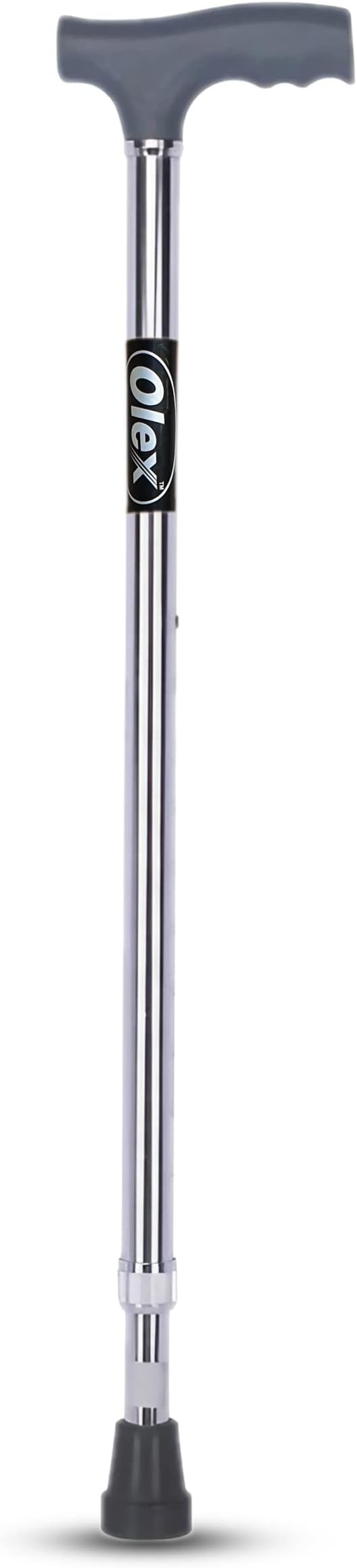 Olex Aluminium Walking Stick T Handle for Old Age People, Senior Citizen & Patients Man Women and Adults | Light Weight Height Adjustable Walking Cane | ISO, FDA and CE Certified