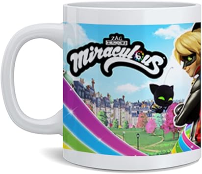 Poster Foundry Miraculous Ladybug Cat Noir Rainbow Cartoon Coffee Mug 12oz