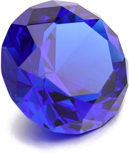 Yiasangly Decoración con forma de diamante de cristal de 2.362 in, joyería de pisapapeles de diamante de cristal para decoración de oficina en casa,