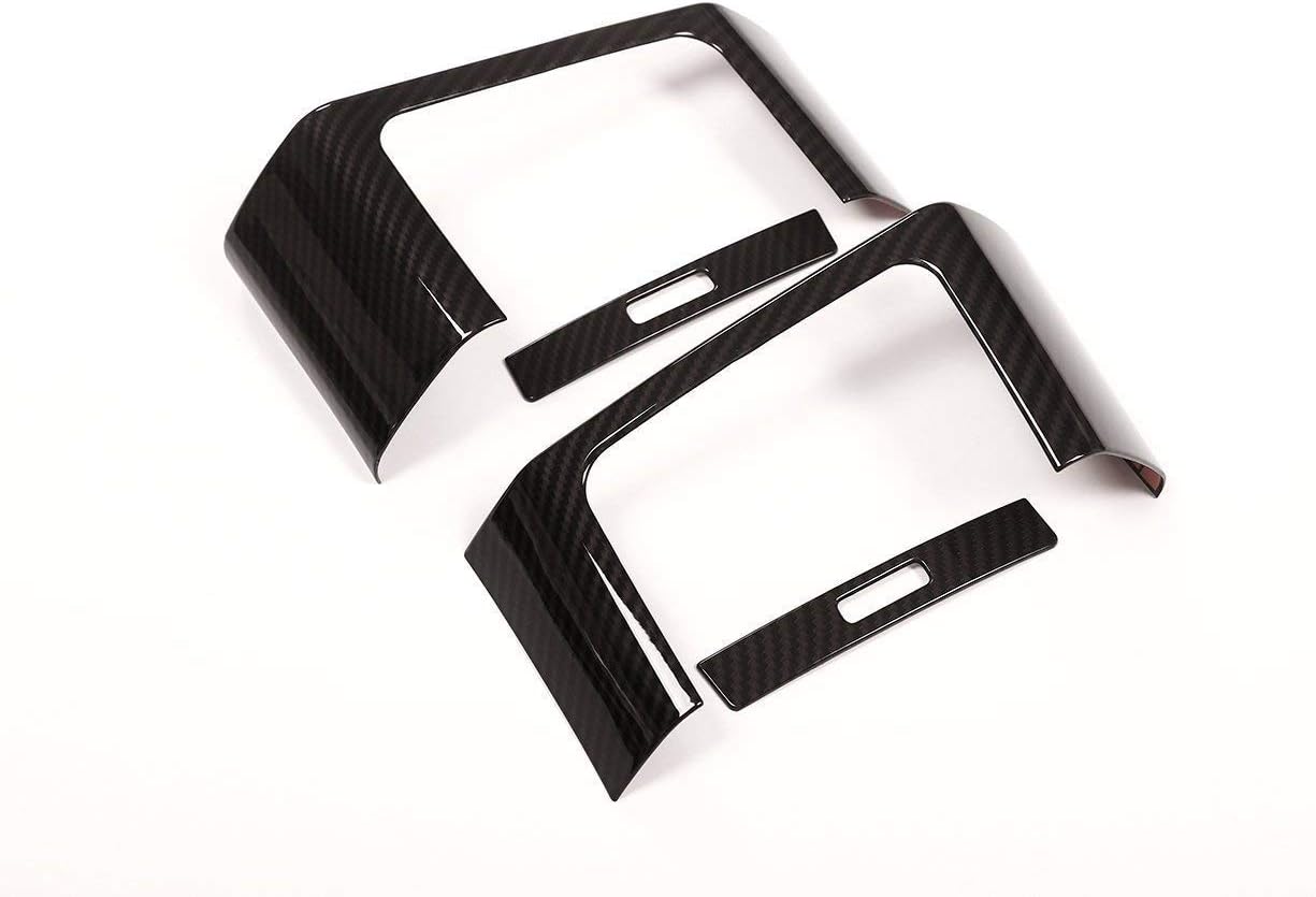 for Landrover Range Rover Sport RR Sport 2014-2017 Carbon Fiber Style ABS Plastic Side Air Conditioning Vent Outlet Frame Sticker Trim