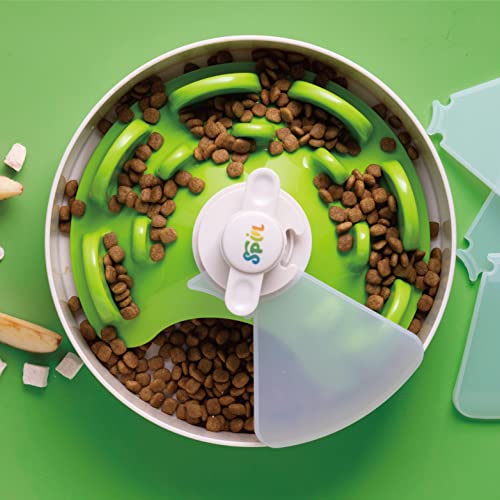 PetDreamHouse SPIN Interactive Feeder UFO Maze Green With Twister Lid lv3 Tricky, Level 3 (Advanced) - Image 2