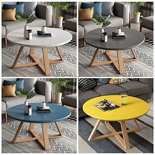 Tables basses rondes compactes pour optimiser l'espace du salon avec un assemblage facile - 4