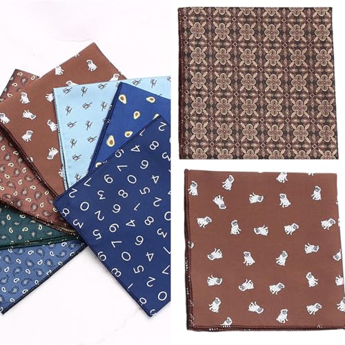Cyni 10inch Pocket Square for Adult Men Square Handkerchief Multiuse High Absorbent Sweat Wipe Pocket Towel for Business Suit