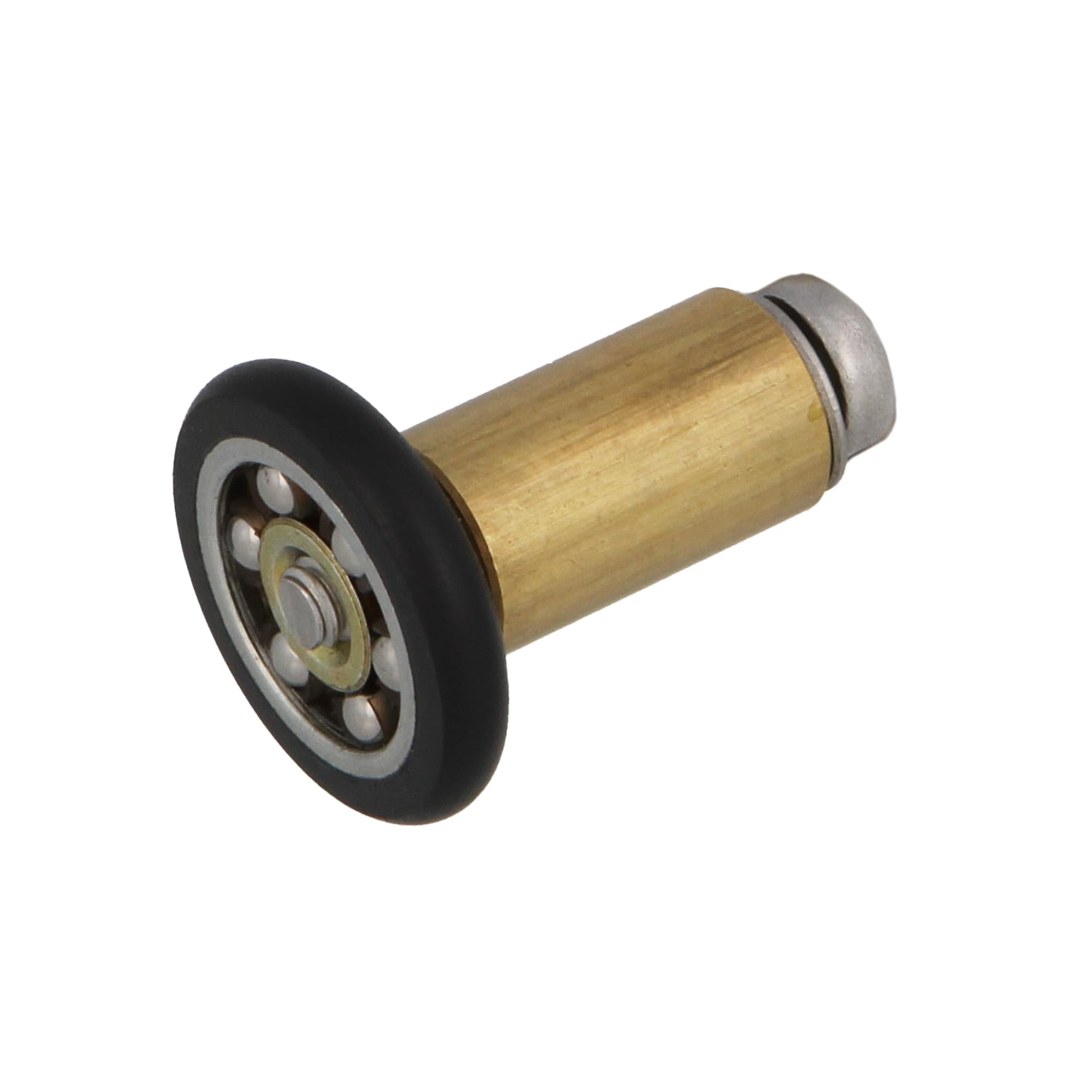 Amig - Duschabtrollager | Satz mit 2 Stück | Ø 20/17 mm | Frontrolle und M4x25 Schraube | Für Schiebetüren von Badezimmern | Schwarzes Polyamid.