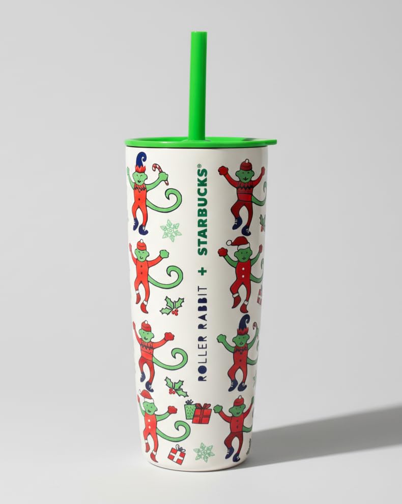 Amazon.com: Starbucks x Roller Rabbit Stainless Steel Cold Cup 24