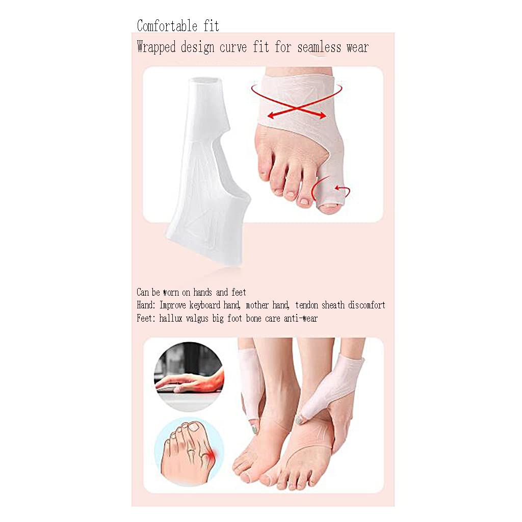 Separatori per Dita sovrapposte, correttore per Piastre per Dita in Gel di Silicone, distanziatori per Dita dei Piedi per Artigli da Sarto dell'alluce valgo e Dita storte