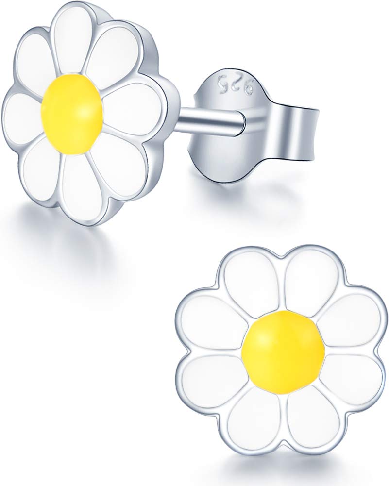 Joocye Hypoallergenic Kids Stud Earrings 925 Sterling Silver Gifts for Little Girls (Nickel Free)