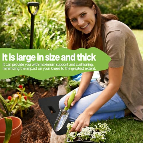 JSUOEO 4 Stück Kniekissen Garten, 43x28x4CM wasserdichte Dicken Kniebrett mit Eingebautem Griff Groß Kniematte Knieunterlage für Gartenarbeit Arbeit Reparatur Yoga (Schwarz, Grau)