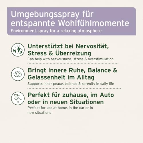 AniForte Relax Spray 100 ml - Umgebungsspray zur Entspannung & innere Balance, mehr Ruhe im Alltag oder unterwegs, mit Lavendel, Vanille & Kamille
