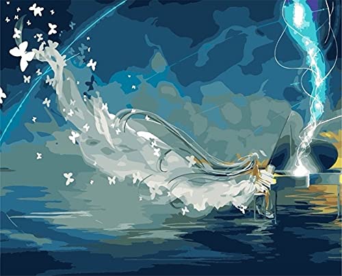 DIY Oil Painting by Numbers Winter Landscape Acrylic Paint Handpainted Gift Unframe Coloring by Numbers Home Decoration A1 40x50cm