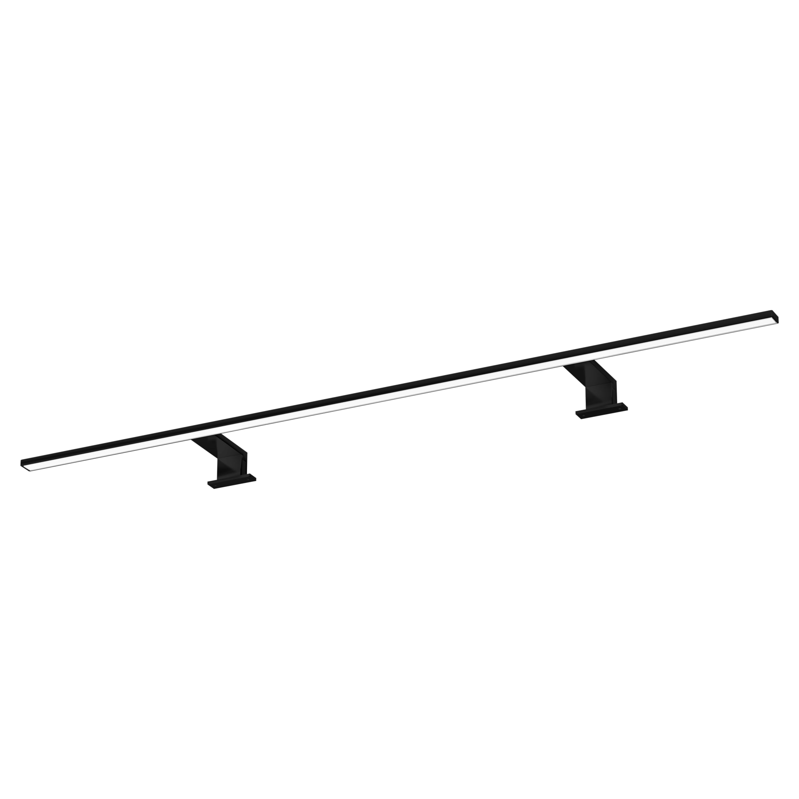 Spectraline LED Badezimmerleuchte 120cm IP44 Spiegelleuchte 18W 230V Schwarz neutralweiß