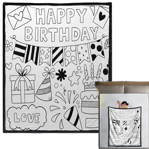 Couverture à colorier avec marqueurs, le cadeau créatif idéal pour anniversaire