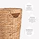 FRIHET Papierkorb geflochten aus Wasserhyazinthe mit Henkel | Aufbewahrungskorb – vielseitig einsetzbar | Mülleimer aus natürlichen Materialien | Ø 24 cm oben, 18 cm unten, H 33 cm