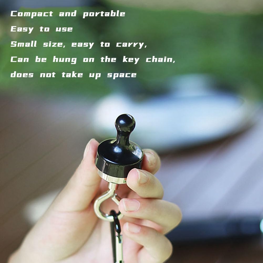 Dytebeply Magnet Camping Hooks Carabiner Clip D Shape Tent Buckles for Outdoor Camping Hooks 6PCS -Black