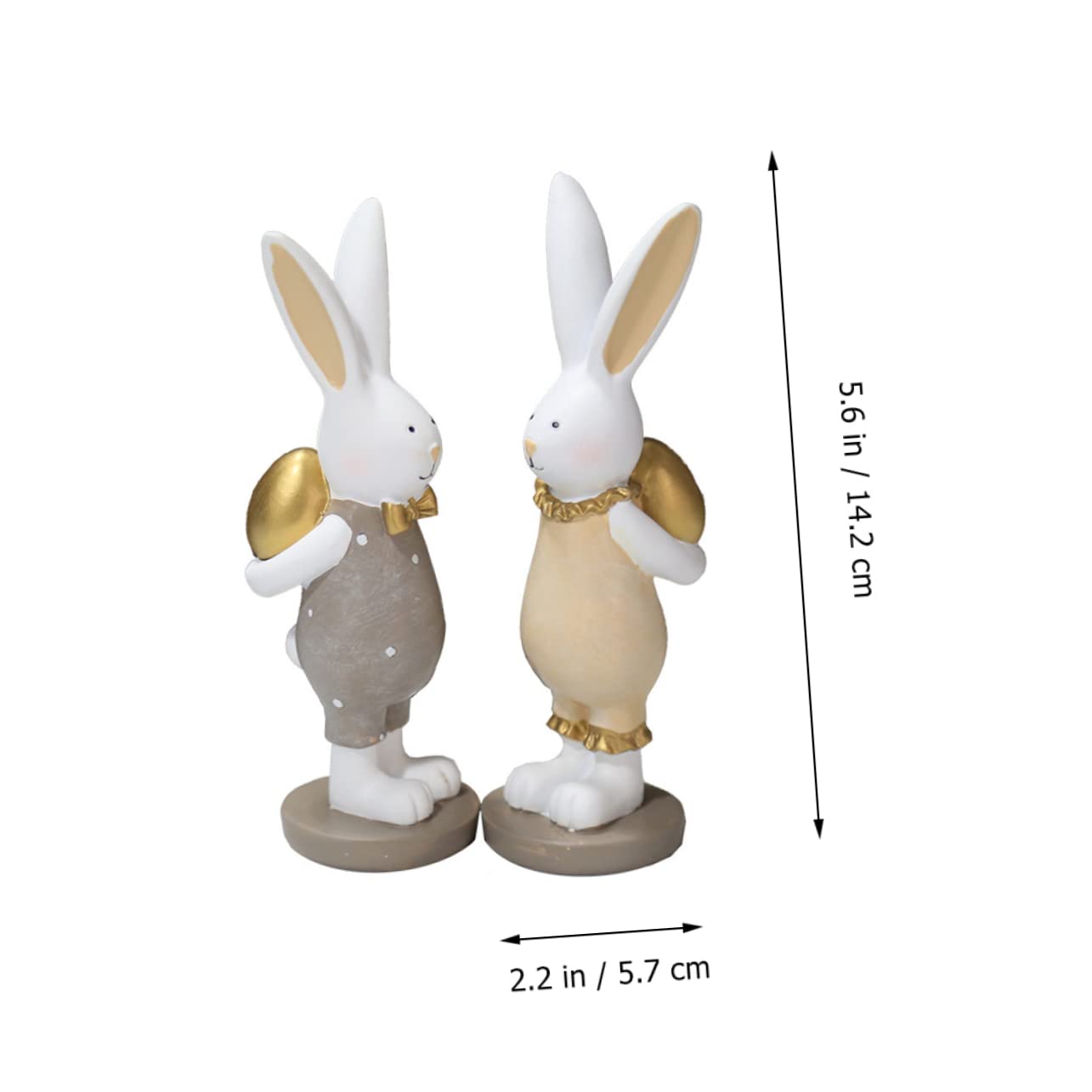 Estatua De Conejo De Pascua con Huevo Decoración para Fiestas De Pascua Resistente y Duradera