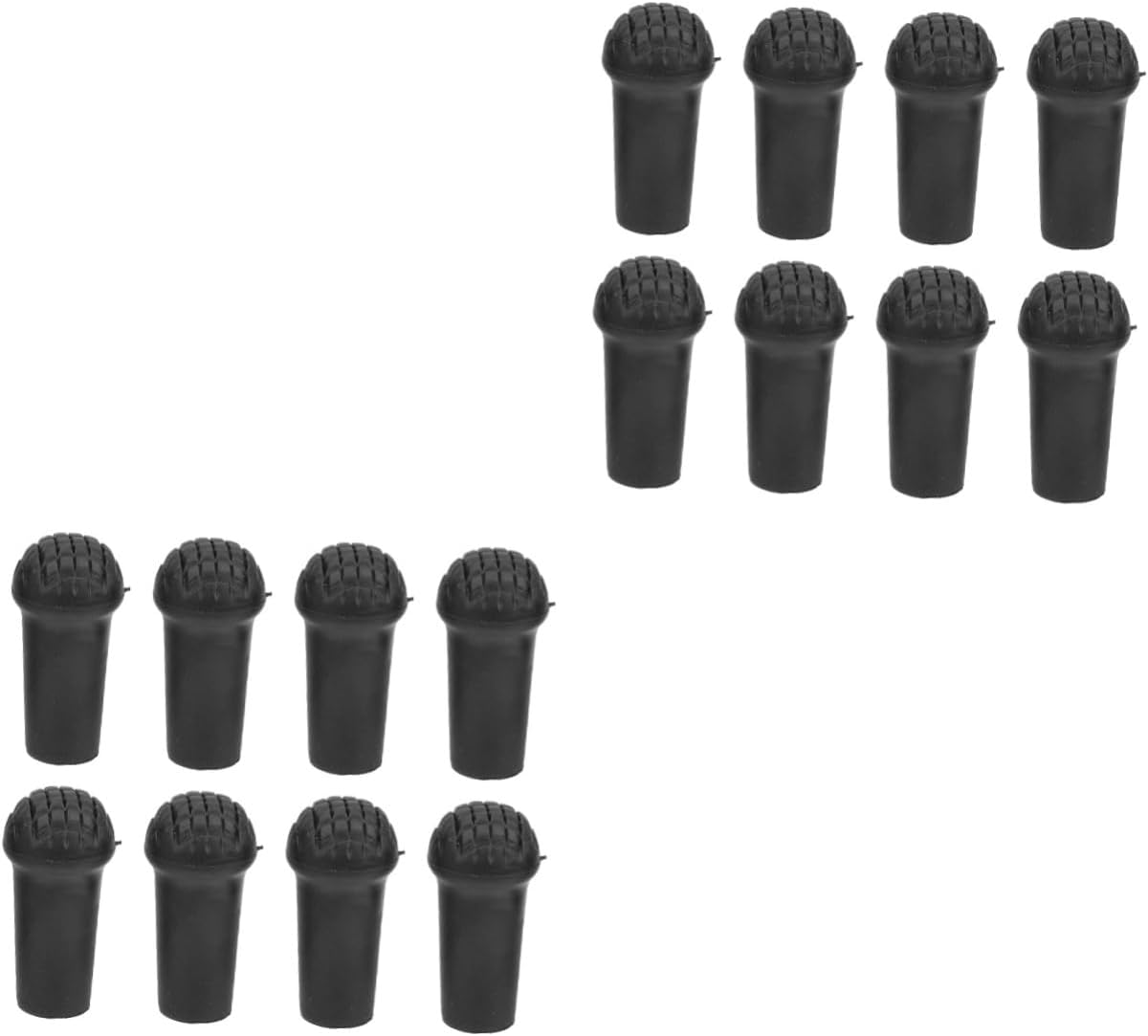 Healeved 16pcs Non- Crutch Tips Rubber Cane Foot Covers for Hiking Outdoor Activities Fit for Walking Sticks Canes