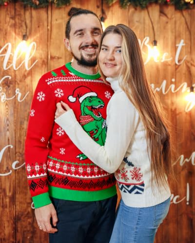 Runhit Ugly Christmas Sweater for Men Women Unisex Funny Christmas Sweaters Fun Holiday Pullovers Novelty Xmas Pullover Gift - Image 3